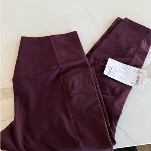 Athleta salutation stash Mauve High-Waisted Leggings